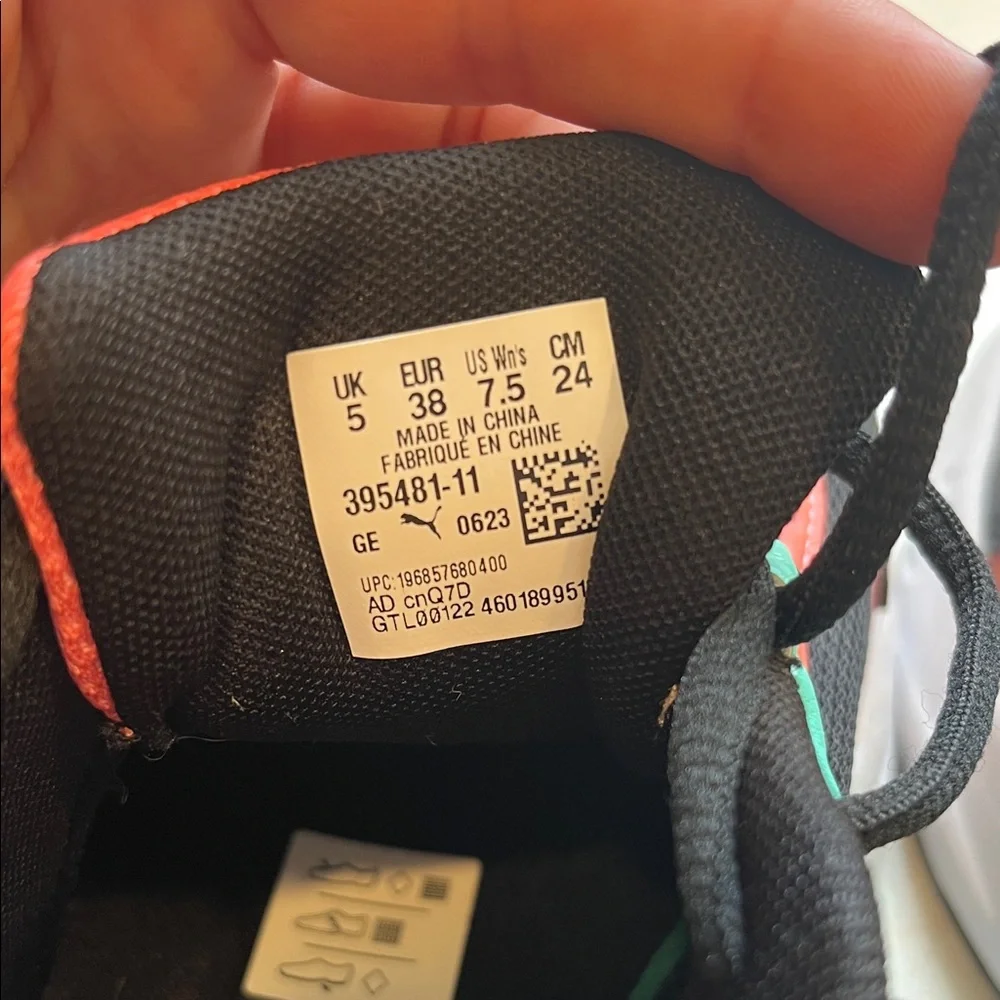 Puma Women's Sneakers in Black, Coral, and Mint - Picture 2 of 5